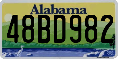 AL license plate 48BD982