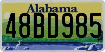 AL license plate 48BD985