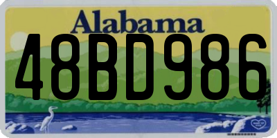 AL license plate 48BD986