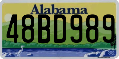 AL license plate 48BD989