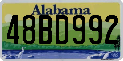 AL license plate 48BD992