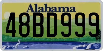 AL license plate 48BD999