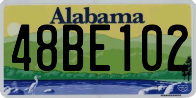 AL license plate 48BE102
