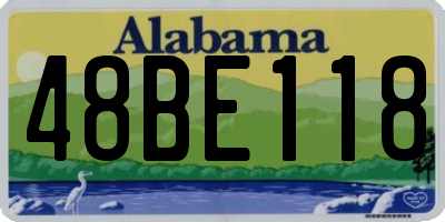 AL license plate 48BE118