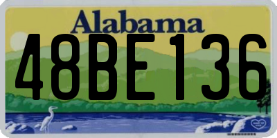 AL license plate 48BE136