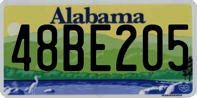 AL license plate 48BE205