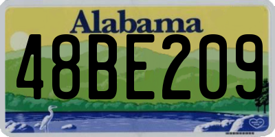 AL license plate 48BE209