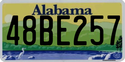 AL license plate 48BE257