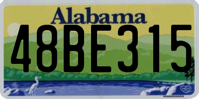 AL license plate 48BE315