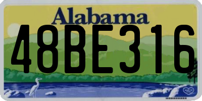 AL license plate 48BE316