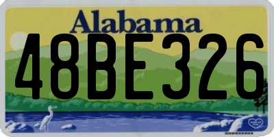 AL license plate 48BE326