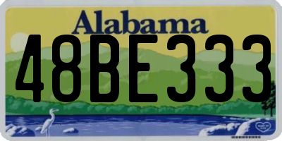 AL license plate 48BE333