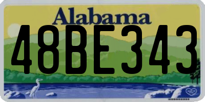 AL license plate 48BE343