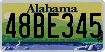 AL license plate 48BE345