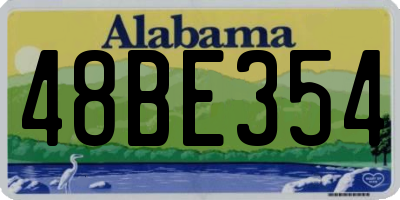 AL license plate 48BE354