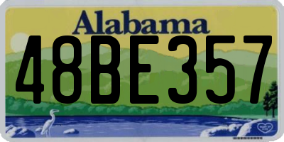 AL license plate 48BE357