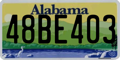 AL license plate 48BE403