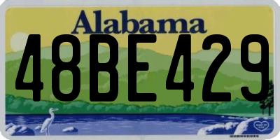 AL license plate 48BE429