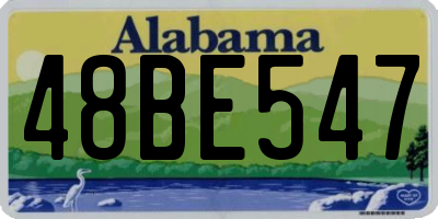 AL license plate 48BE547