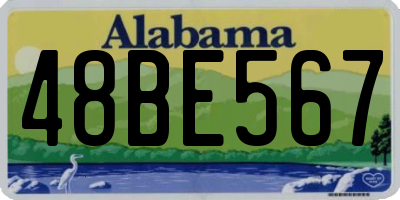 AL license plate 48BE567