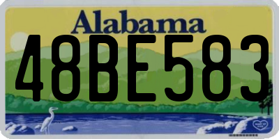 AL license plate 48BE583