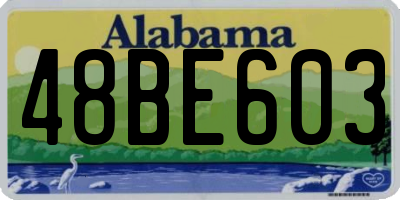 AL license plate 48BE603