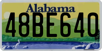 AL license plate 48BE640