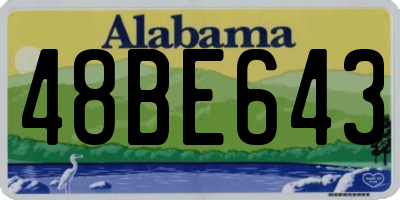 AL license plate 48BE643