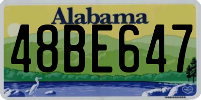 AL license plate 48BE647