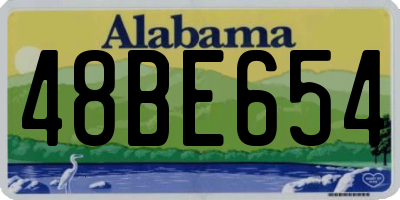 AL license plate 48BE654