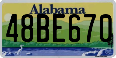 AL license plate 48BE670