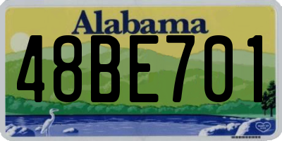 AL license plate 48BE701