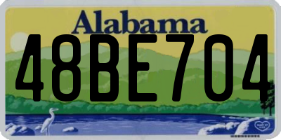 AL license plate 48BE704