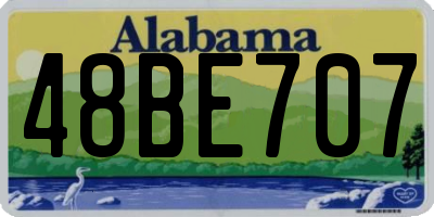 AL license plate 48BE707