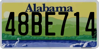 AL license plate 48BE714