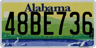 AL license plate 48BE736