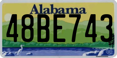 AL license plate 48BE743