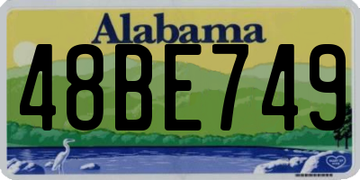AL license plate 48BE749