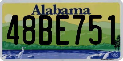 AL license plate 48BE751