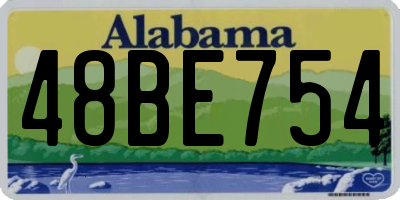 AL license plate 48BE754