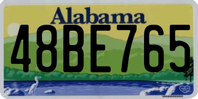 AL license plate 48BE765