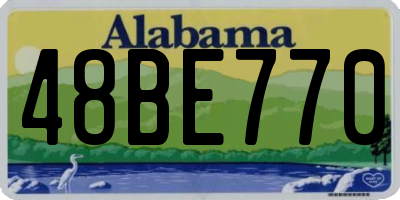 AL license plate 48BE770