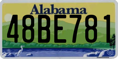 AL license plate 48BE781