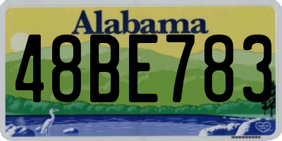 AL license plate 48BE783