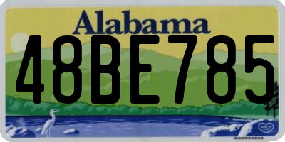 AL license plate 48BE785