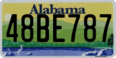 AL license plate 48BE787