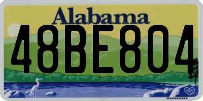 AL license plate 48BE804