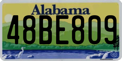 AL license plate 48BE809