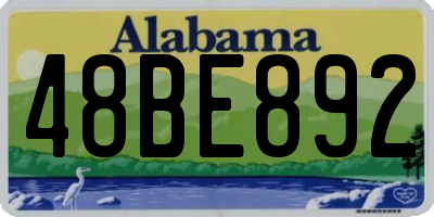 AL license plate 48BE892