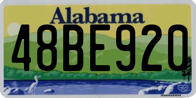 AL license plate 48BE920